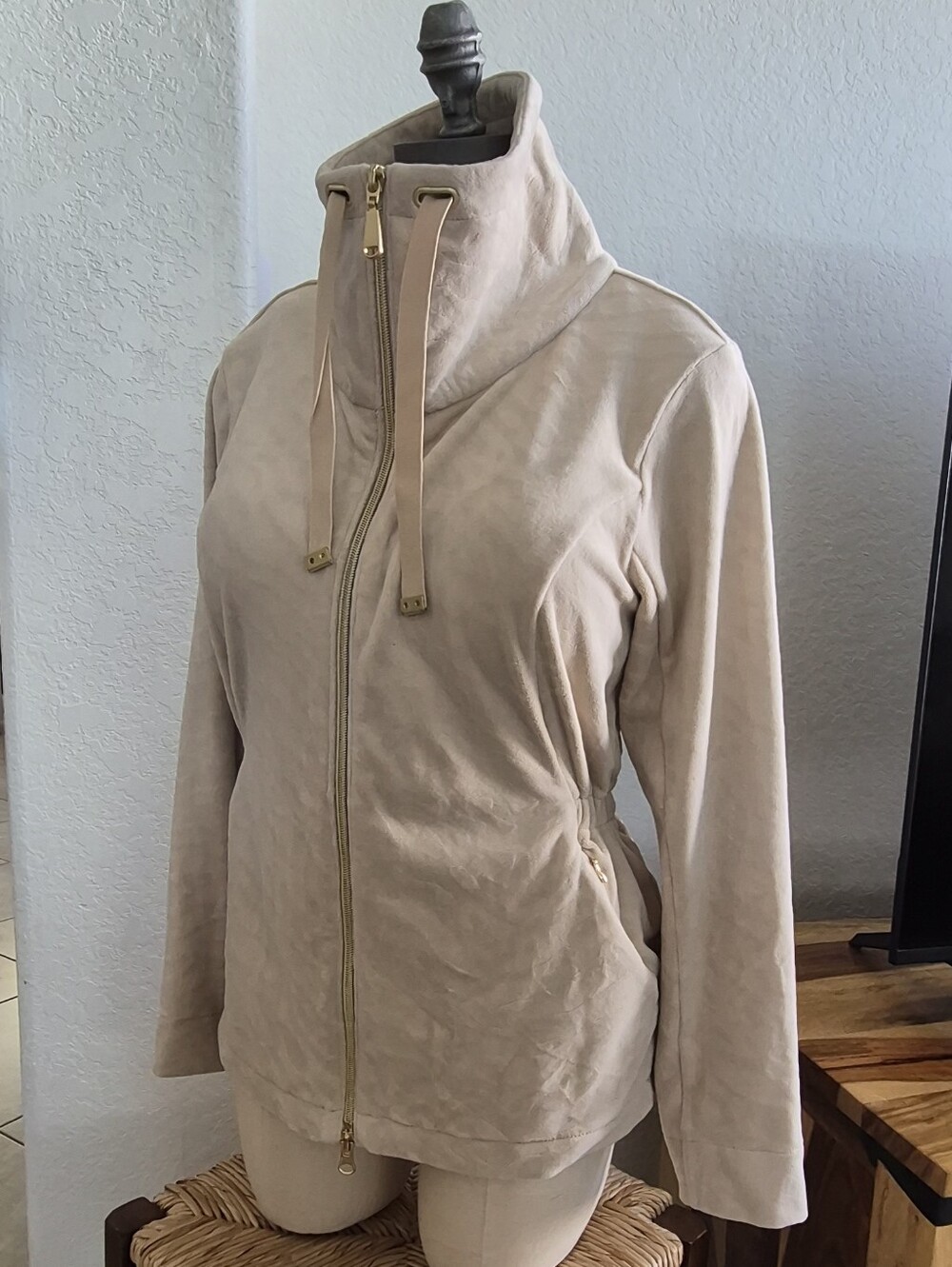 Greg Norman Zip Up Sherpa Jacket Sz Medium
